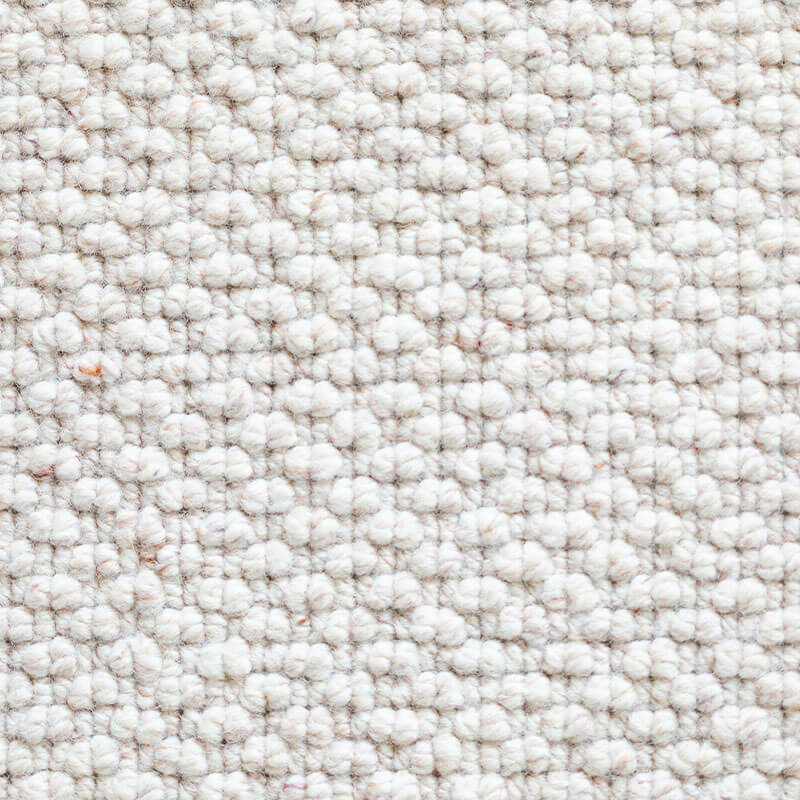 Closeup detail of plush white carpet